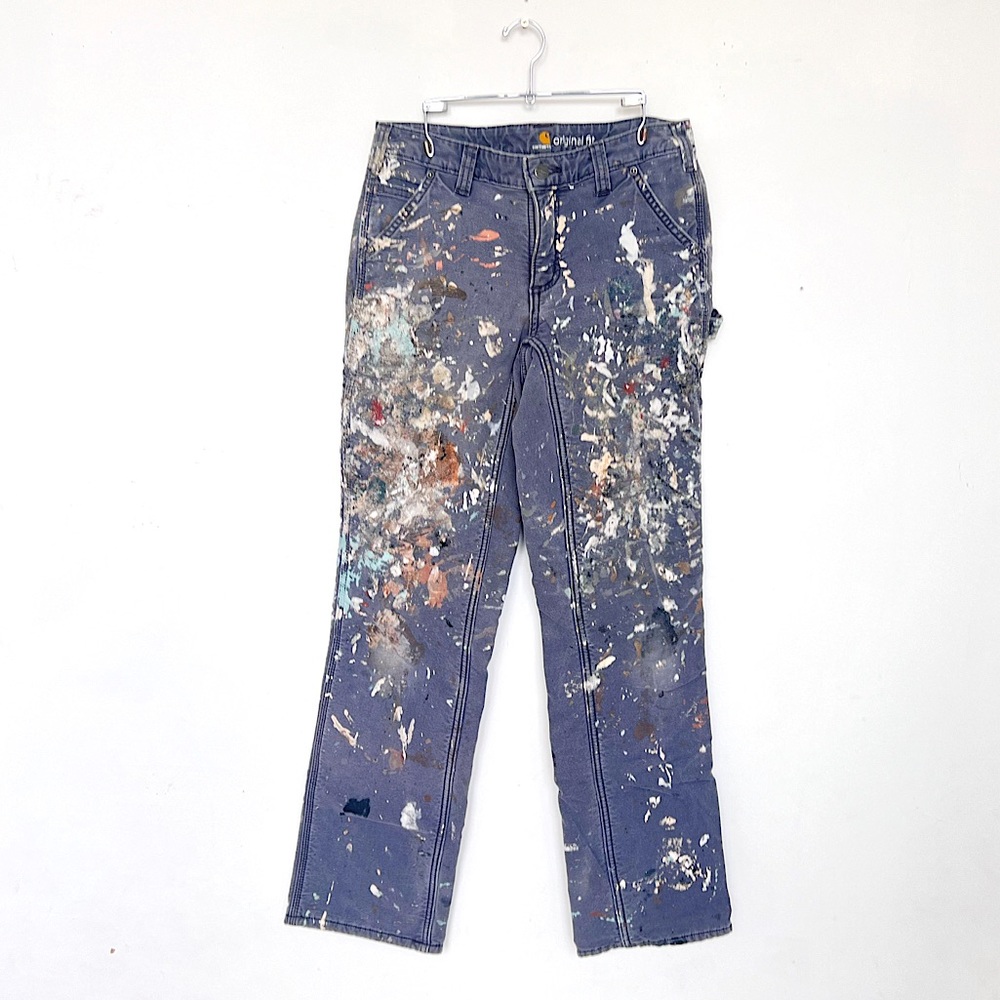 Vintage Paint Splatter Carhartt Cargo Fleece